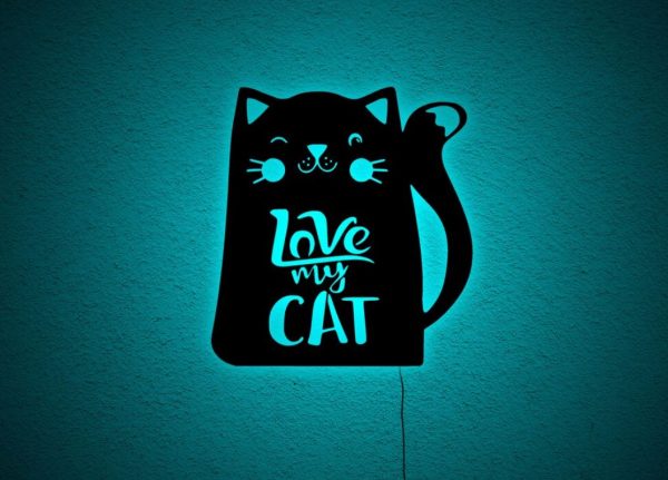 Love my cat – Mekanlar İçin Neon Led