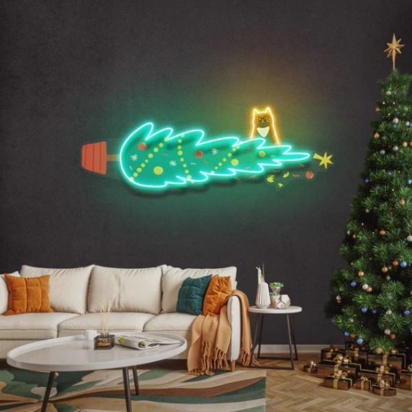 Christmas Cat – Mekanlar İçin Neon Led