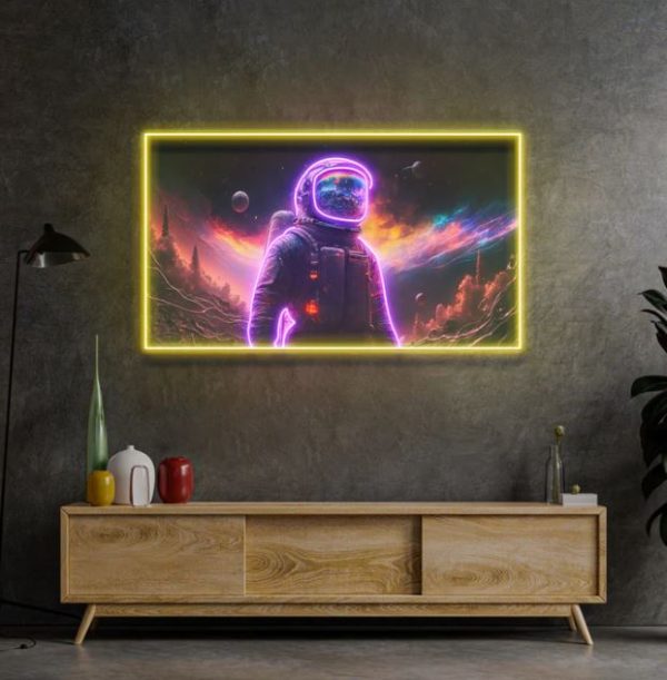 Astronot Tablo – Mekanlar İçin Neon Tablo